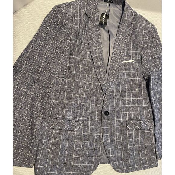 Men's Casual Suit Blazer Jacket Light weight Sports Coats One Button NWT Size LG - Picture 6 of 16